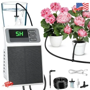 Solar Automatic Drip Irrigation System, Auto Self Watering Kit, Solar Powered Wa