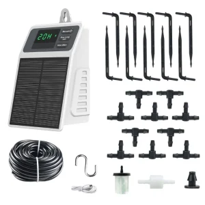 Solar Drip Irrigation Kit Automatic Plant Watering Device with Intelligent Timer
