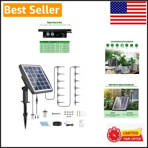 Eco-Friendly Solar Powered Drip Irrigation System - Supports 10 Pots & 6 Timers