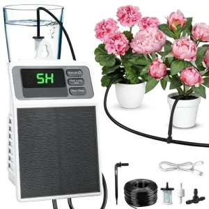 Solar Automatic Drip Irrigation Kit - Self-Watering System for Indoor/Outdoor Pl